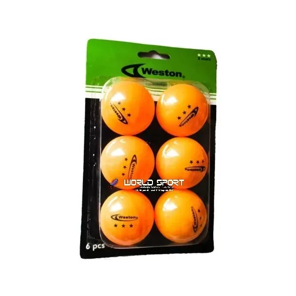 Pelotas De Ping Pong Marca Weston Naranja