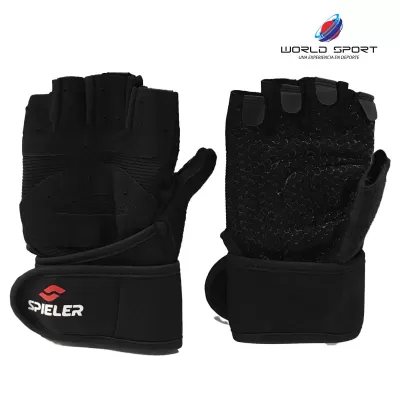 Guantes Gimnasio Spieler tradicional color negro