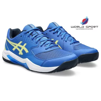 Tenis Asics Gel-Dedicate Hombre Azul Amarillo